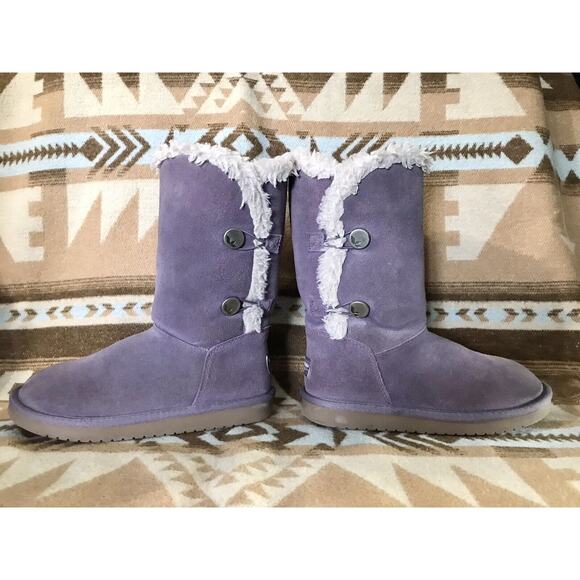 Koolaburra by UGG Boots Purple Violet Lavender Big Kid Size 4 Girls Winter Boots - Picture 4 of 12